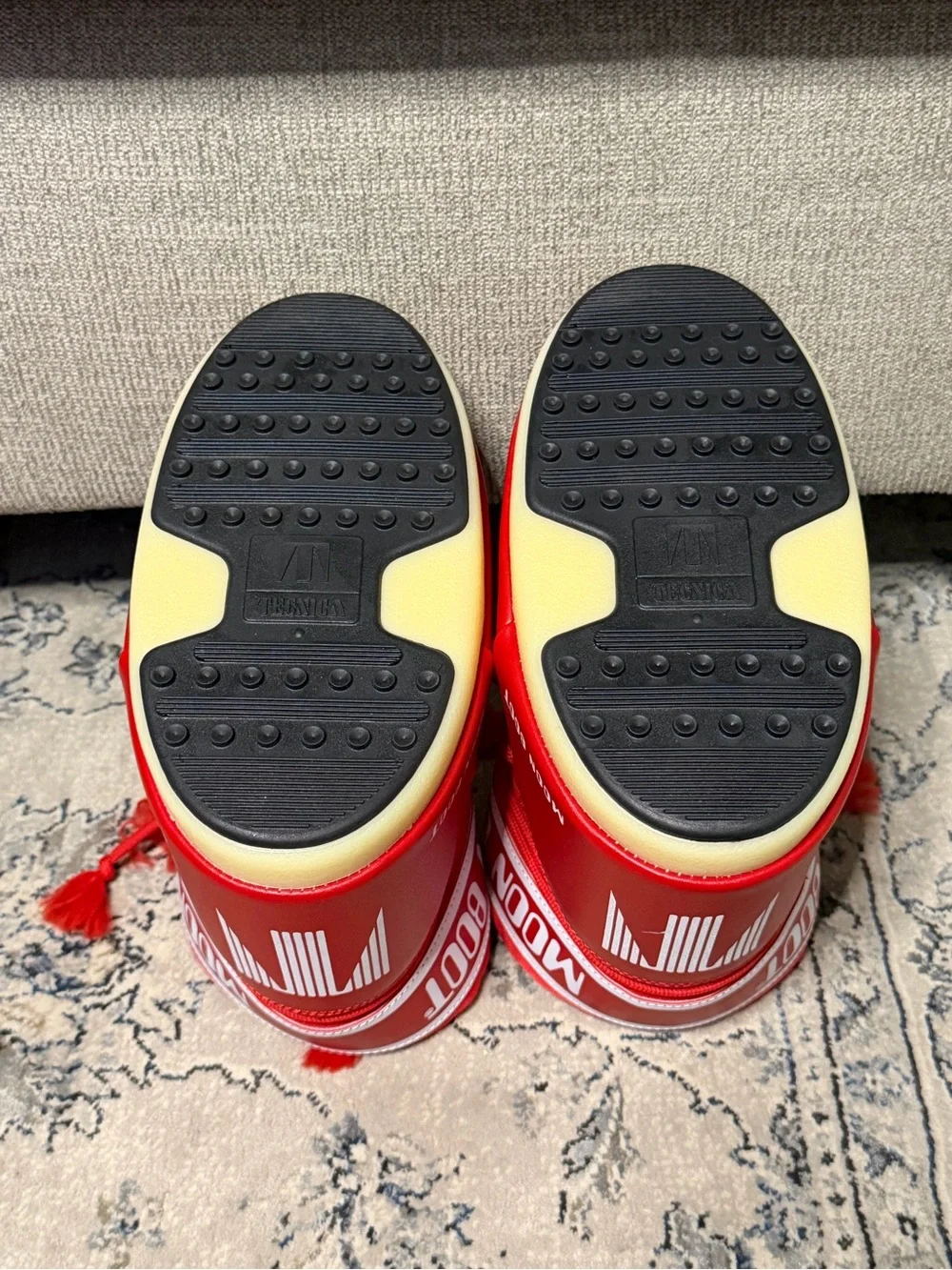 Moon Boot Icon Low Red Nylon Boots Red